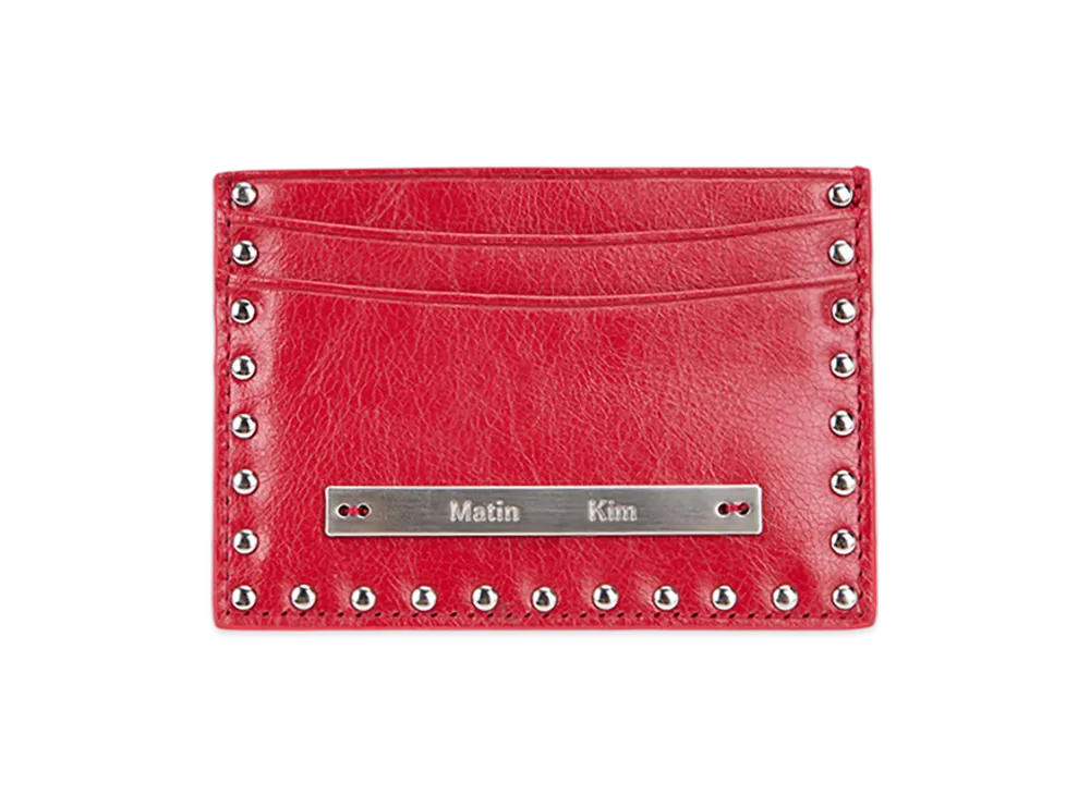 Matin Kim Western Stud Card Wallet "Red"