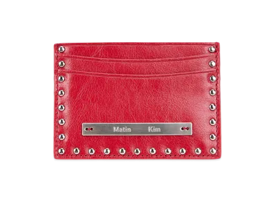 Matin Kim Western Stud Card Wallet "Red"