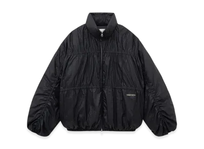 Matin Kim High Neck Shirring Down Jumper "Black"