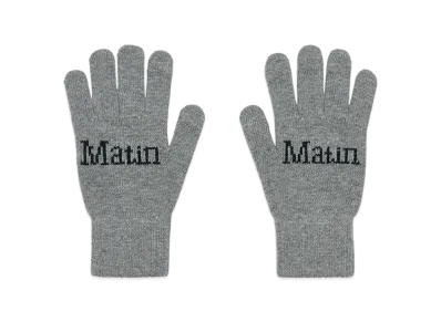 Matin Kim Matin Split Logo Knit Gloves "Grey"