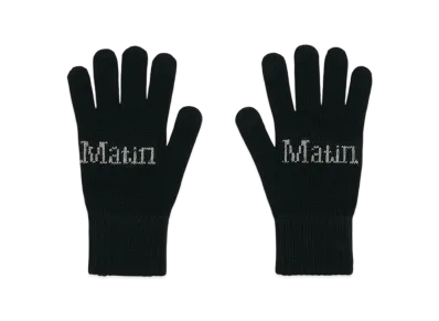 Matin Kim Matin Split Logo Knit Gloves "Black"