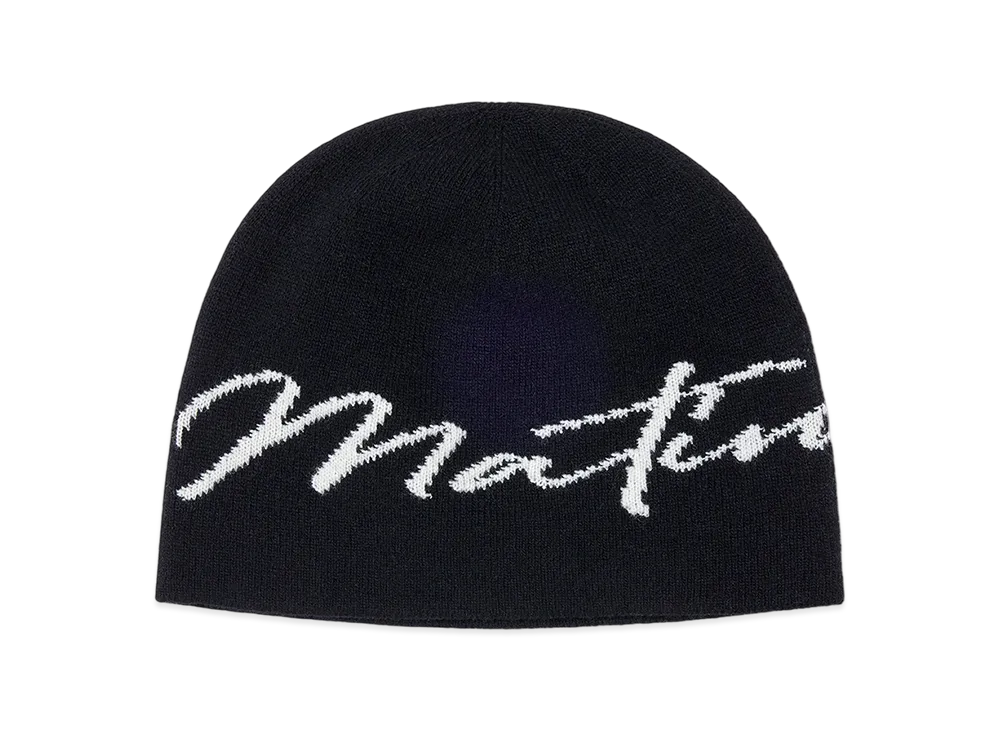 Matin Kim Matin Logo Script Beanie "Black"