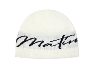 Matin Kim Matin Logo Script Beanie "Ivory"