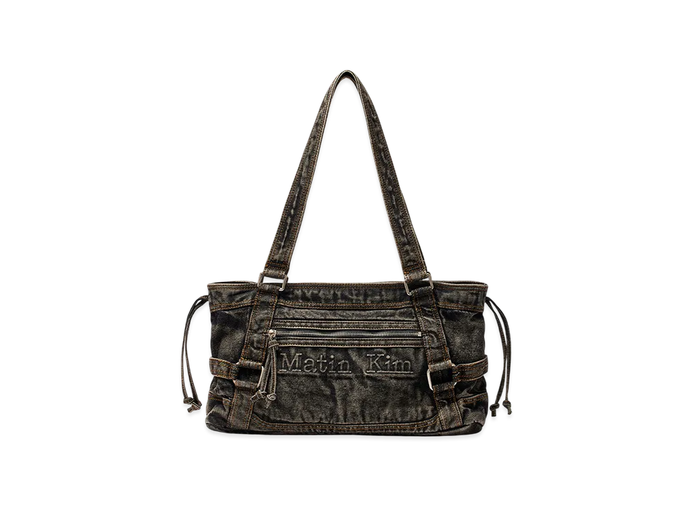 Matin Kim Matin Washed Denim Square Bag "Black"