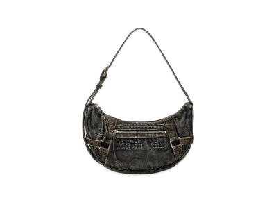 Matin Kim Matin Washed Denim Mini Hobo Bag "Black"