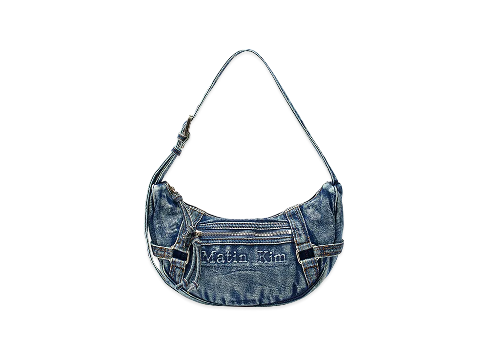 Matin Kim Matin Washed Denim Mini Hobo Bag "Blue"