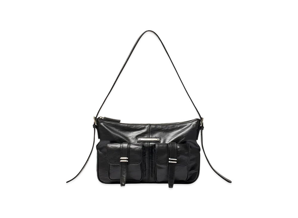 Matin Kim Double Pocket Shoulder Bag "Black"