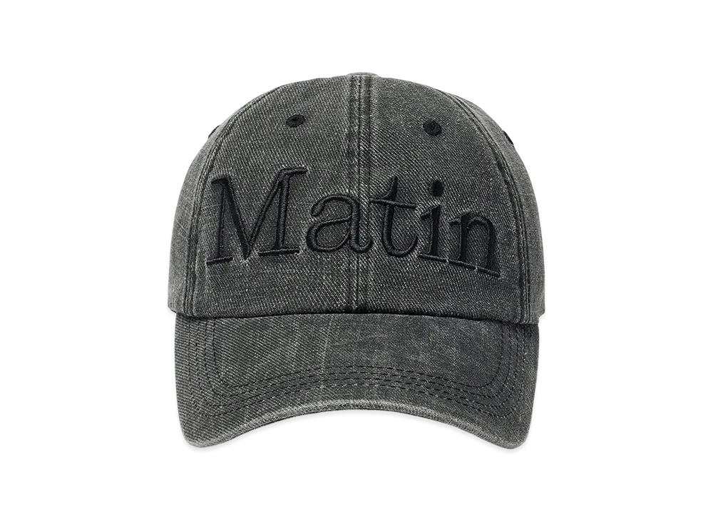 Matin Kim Matin Logo Washed Ball Cap "Black"