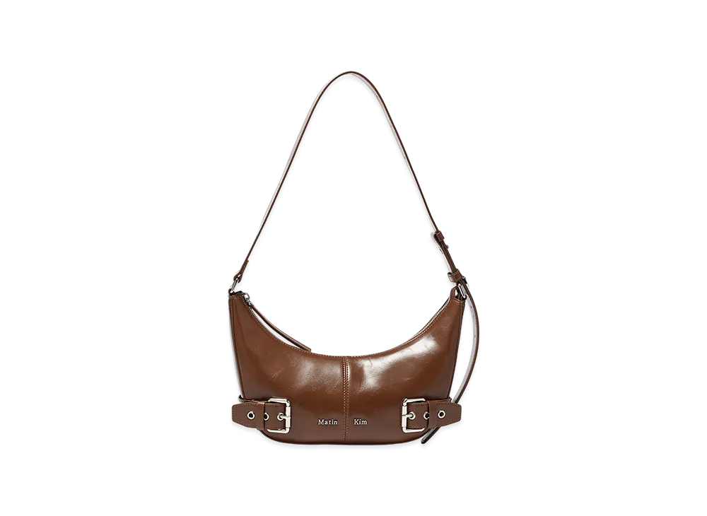 Matin Kim Belted Shoulder Bag "Brown"