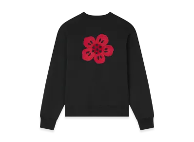 KENZO Boke Flower' Embroidered Cotton Sweatshirt "Black"