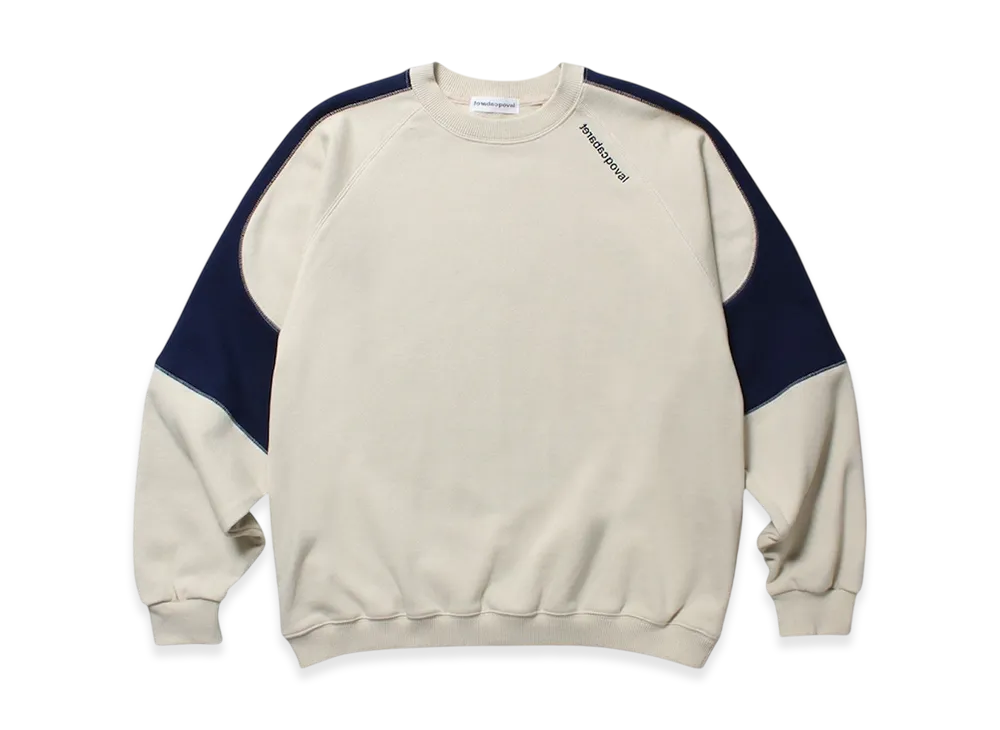 CABARET POVAL Warm Up Crewneck Sweatshrit "Beige"
