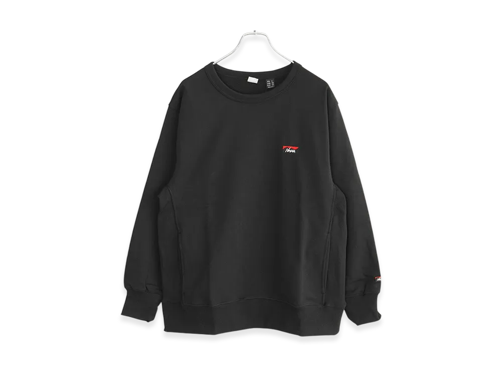 NANGA Eco Hybrid Mini Box Logo Embroidery Sweatshirt "Black"