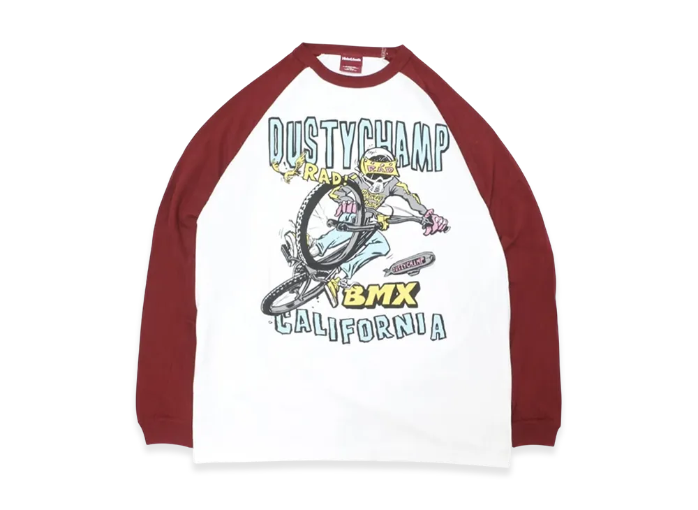 Hide and Seek Dustychamp x Damian Fulton Raglan L/S "Burgundy"