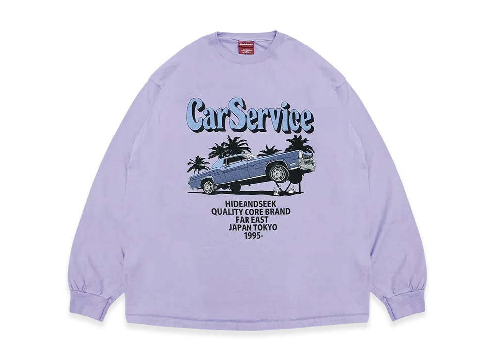 Hide and Seek x Carservice L/S Tee-2 (Front) "Light Purple"