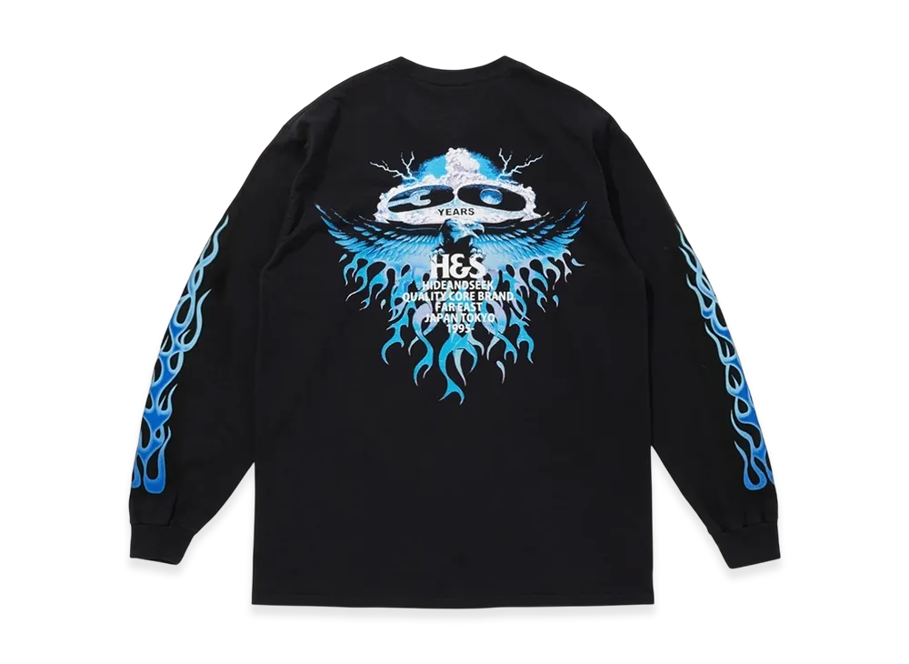 Hide and Seek 30th L/S Tee "Black/Blue"