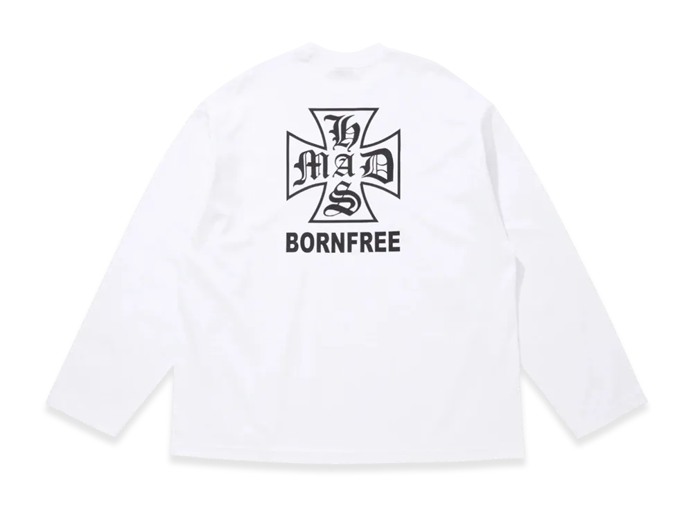 Hide and Seek Mad L/S Tee (Loose Fit) "White"