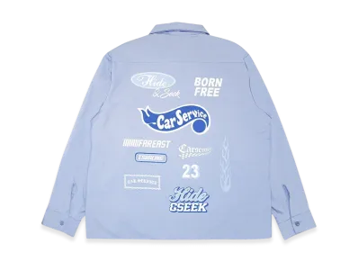 Hide and Seek x Carservice Work L/S Shirt "Sax"