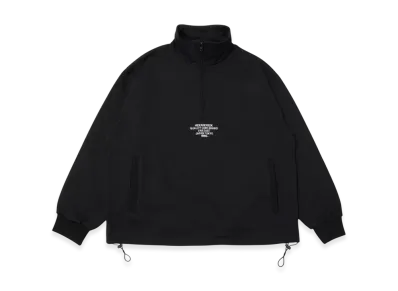 Hide and Seek Half Zip Sweat Shirt "Black"