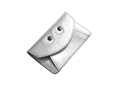 Anya Hindmarch Envelope Card Case Magnetic Eyes "Silver"