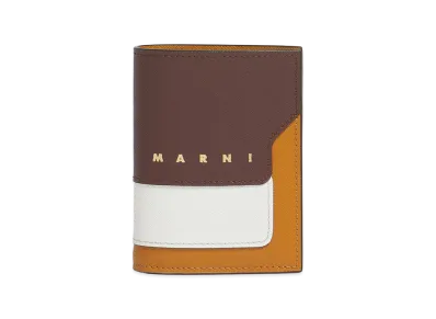 MARNI Bifold Wallet "Brown/White"