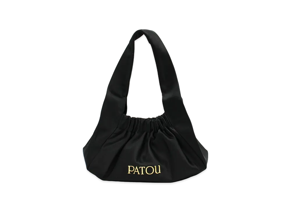 PATOU Le Biscuit Satin One-Handle Bag "Black"