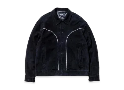 Schott Western Suede Leather Jacket "Black"