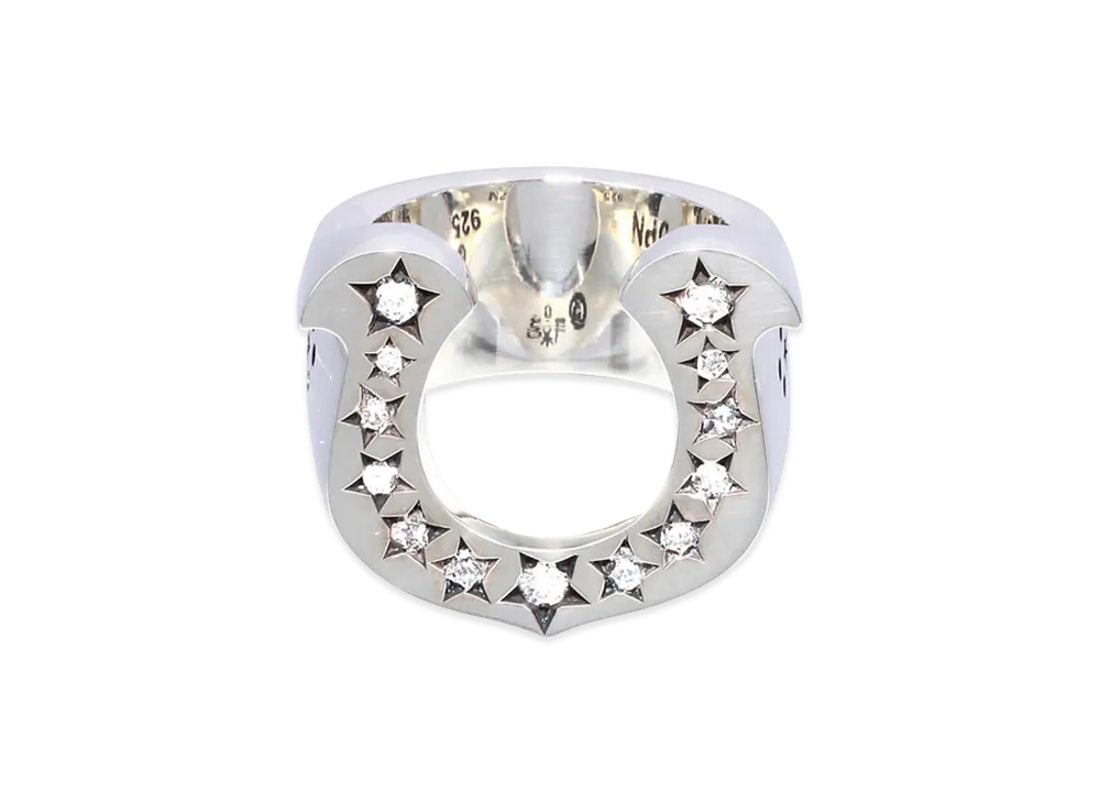 TENDERLOIN Horseshoe Ring Lab Grown Diamonds SV925 "Silver"
