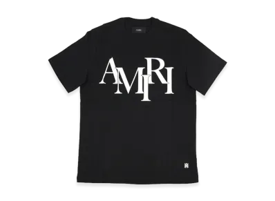 AMIRI Staggered Logo Tee "Black"