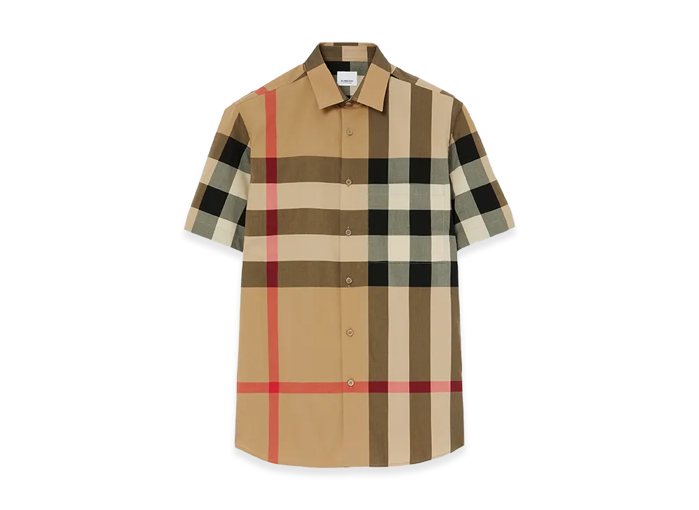 Burberry Checked Cotton Shirt "Archive Beige"