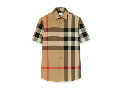 Burberry Checked Cotton Shirt "Archive Beige"