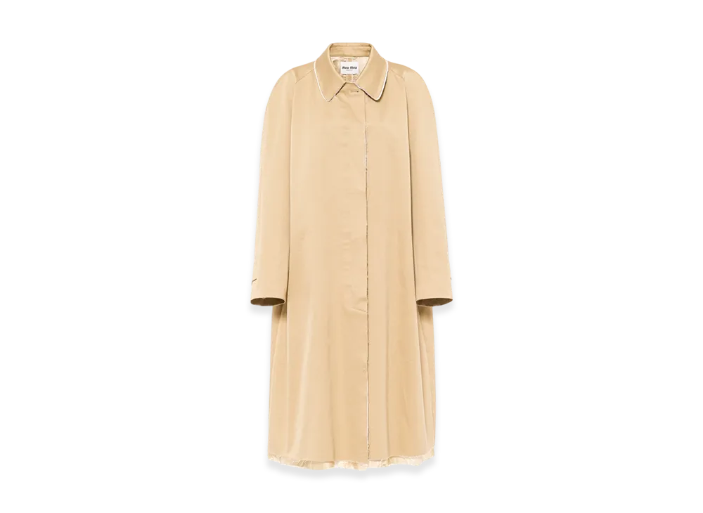MIU MIU Women's Single Breasted Chino Coat "Cord"