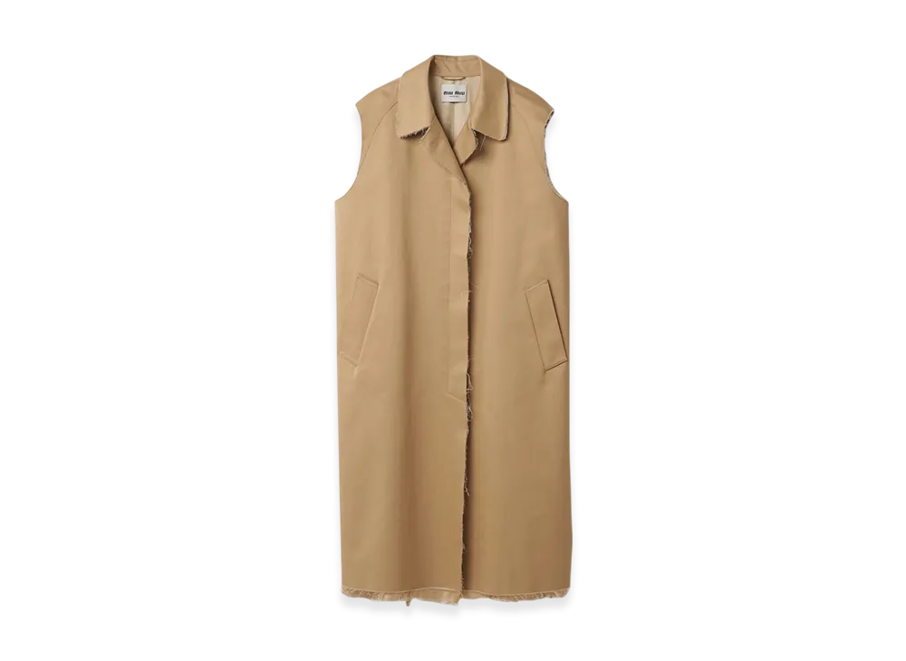 MIU MIU Women's Single Breasted Chino Coat "Cord"