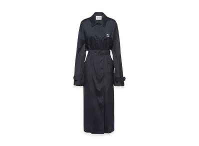 MIU MIU Women's Technical Silk Coat "Blue"