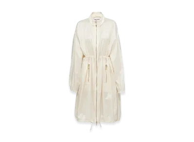 MIU MIU Women's Technical Silk Coat "Ivory"