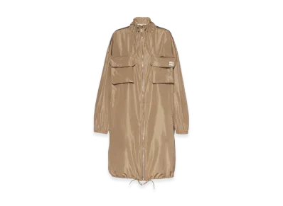 MIU MIU Women's Technical Fabric Parka "Clay Grey"