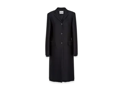 MIU MIU Women's Single Breasted Radzimir Coat "Black"