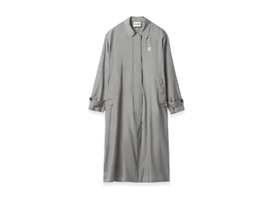 MIU MIU Women's Technical Silk Coat "Lead Grey"