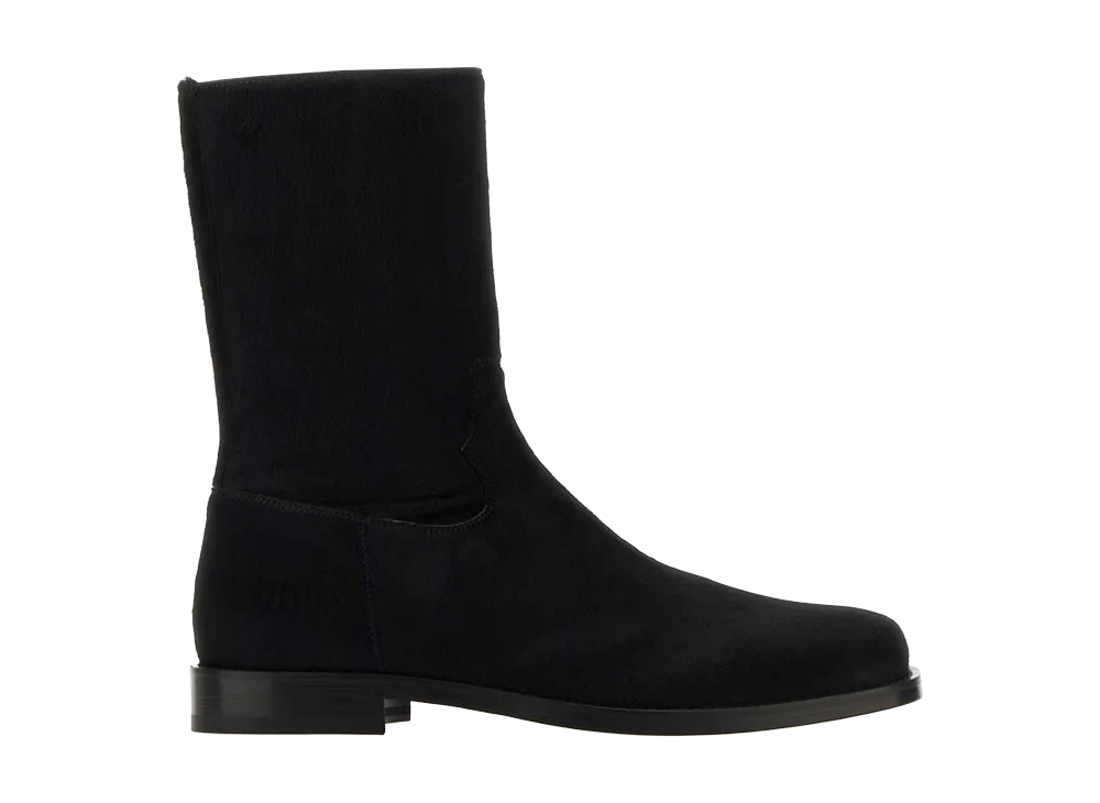 DRIES VAN NOTEN Calfhair Ankle Boots "Black"