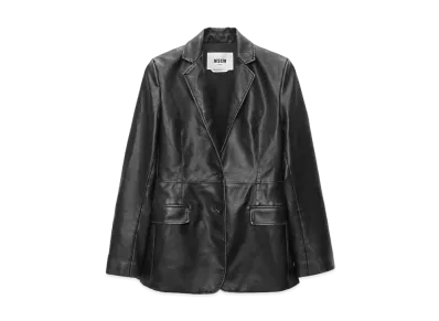 MSGM Faux-Leather Jacket "Black"