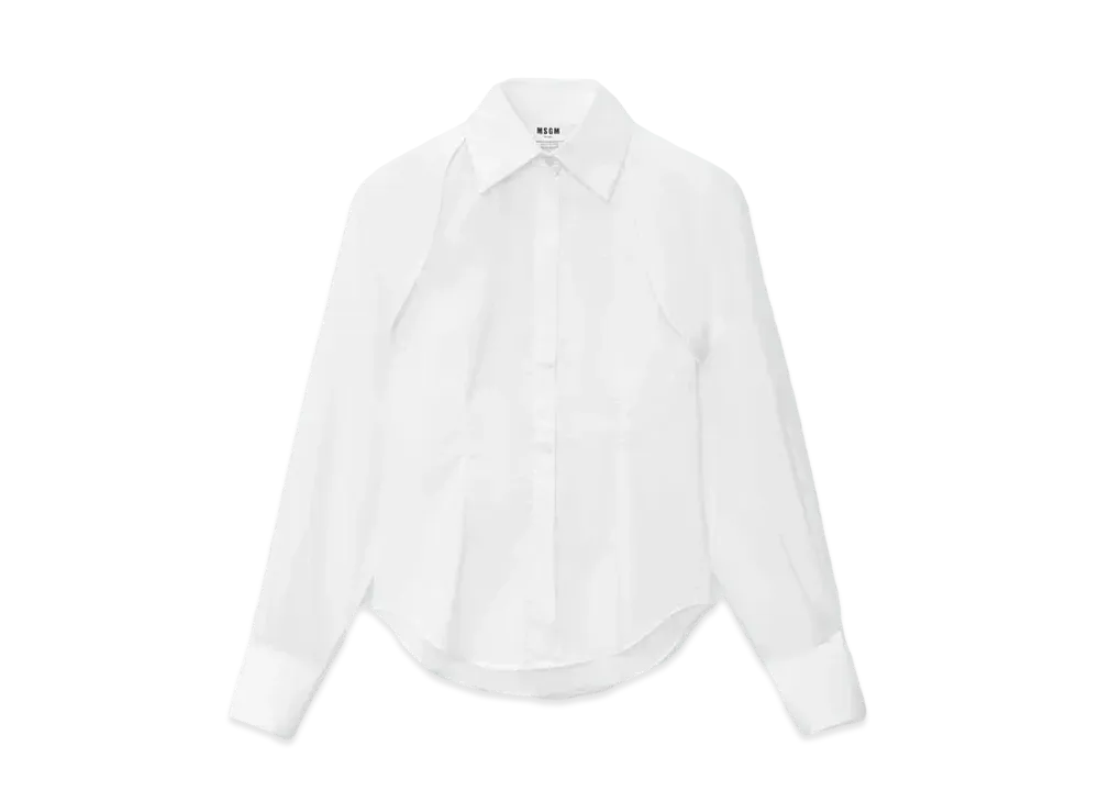 MSGM Two-Piece Poplin Shirt "White"