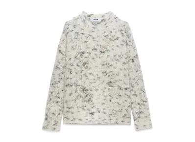 MSGM Beige Alpaca And Wool Sweater "White"