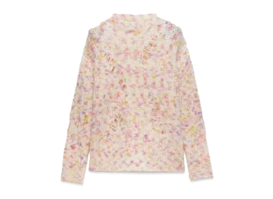 MSGM Cream Alpaca And Wool Sweater "Pink"