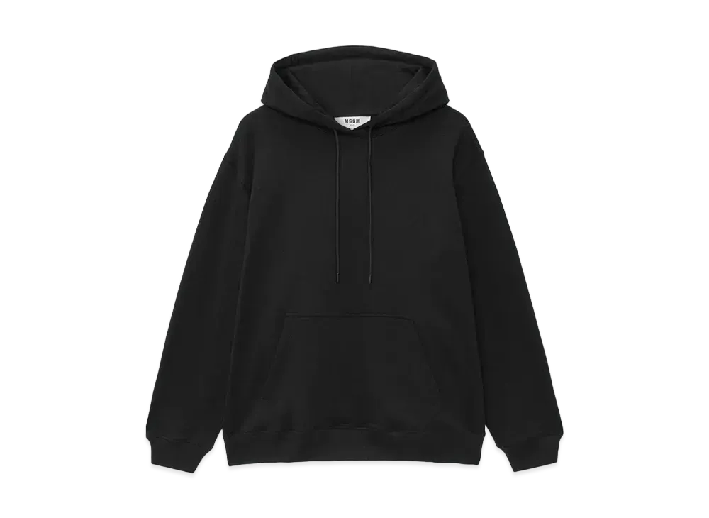 MSGM Cotton Sweatshirt With Graphic Box Logo 