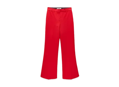 MSGM Red Tailored Palazzo Pants "Red"