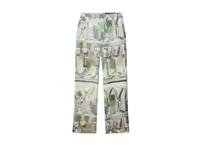 MSGM Pants With Glass Print "Green"