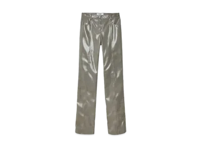 MSGM Petent Leather Pants "Gray"