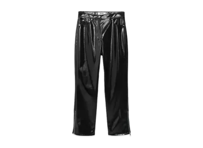 MSGM Petent Leather Pants With Bottom Zipper "Black"