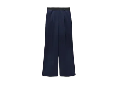 MSGM Wool Palazzo Pants With Pleats "Black"