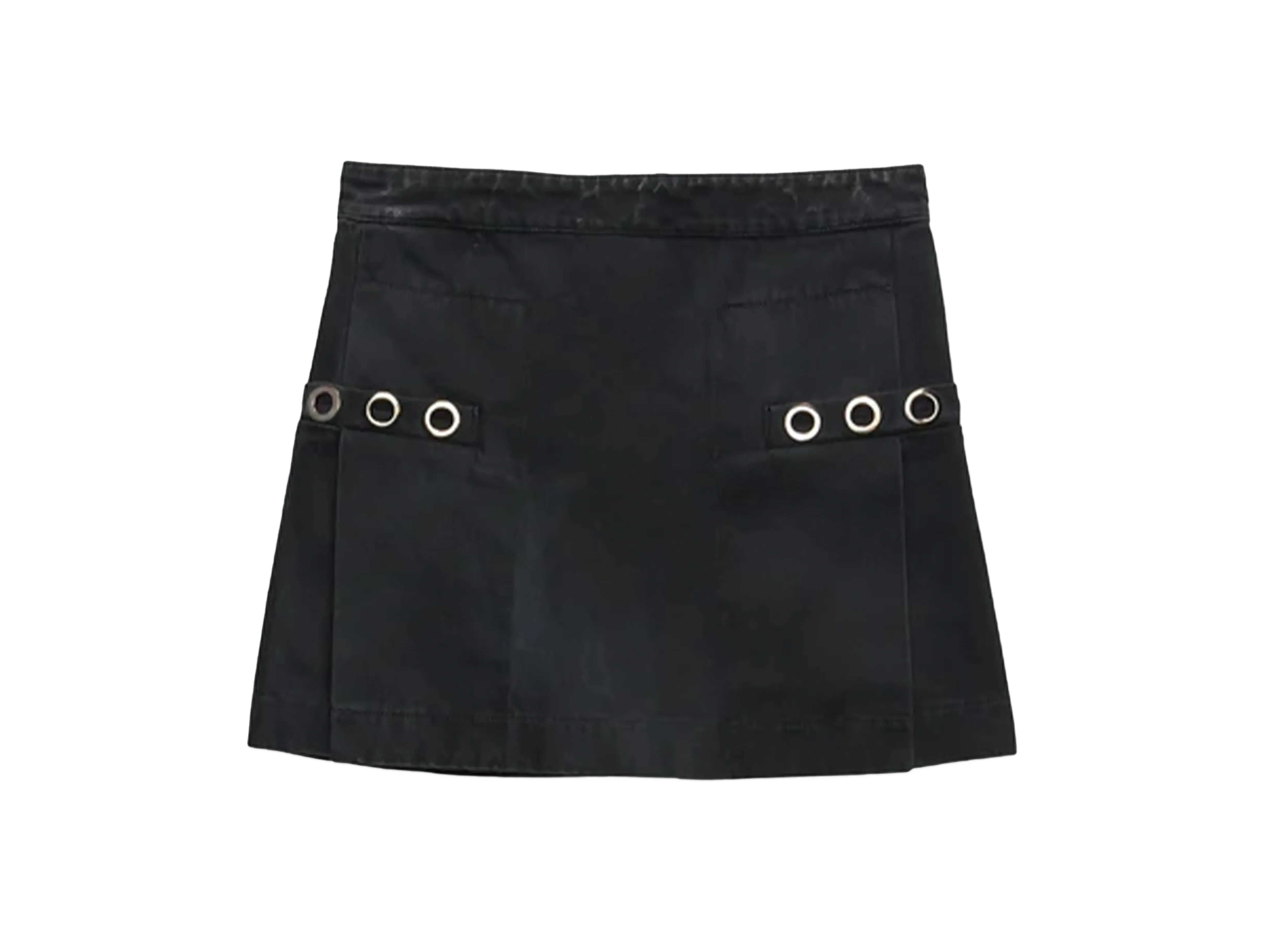 MSGM Used Denim Miniskirt "Black"