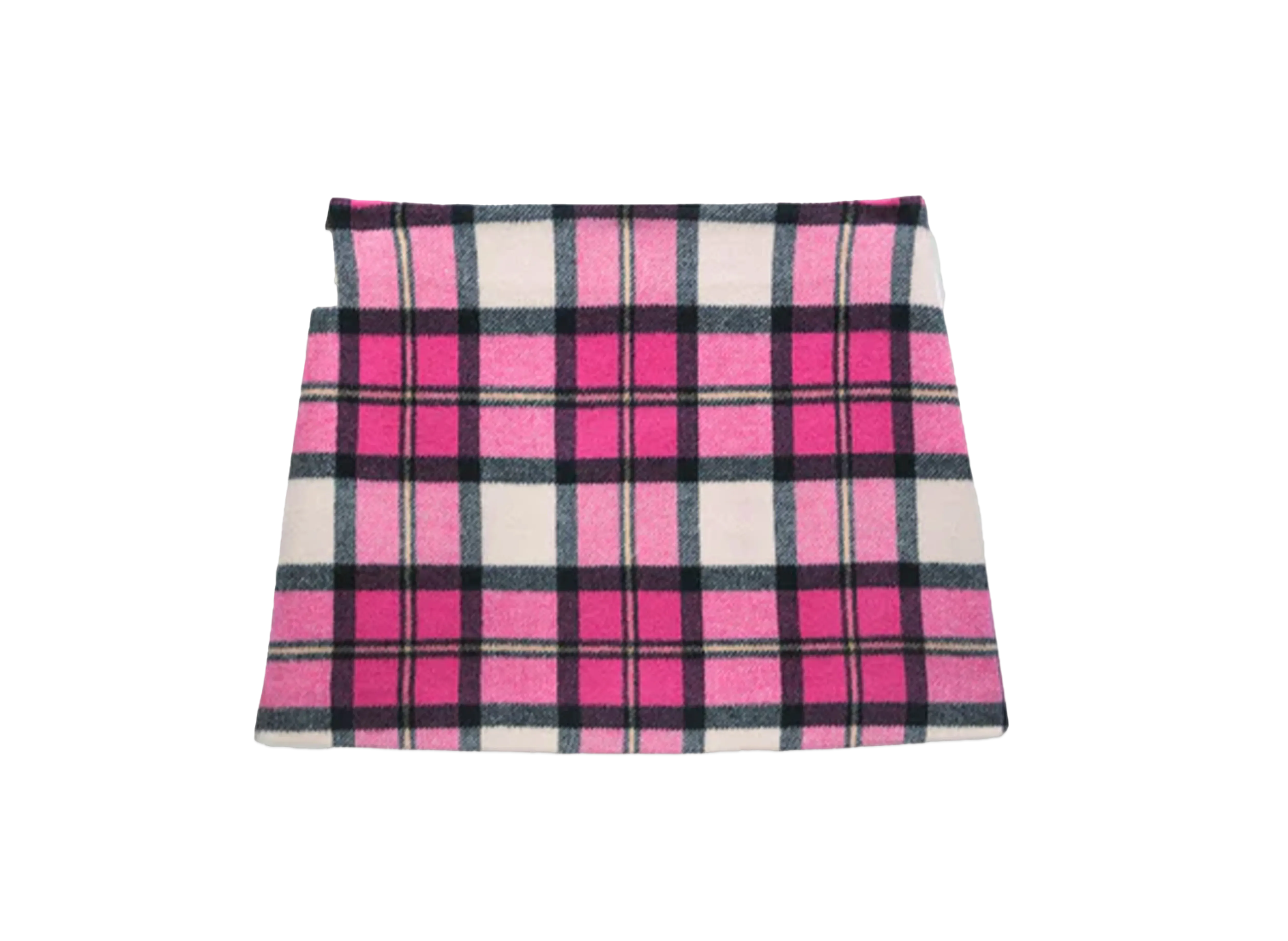 MSGM Maxi Check Woolen Cloth Miniskirt "Pink"